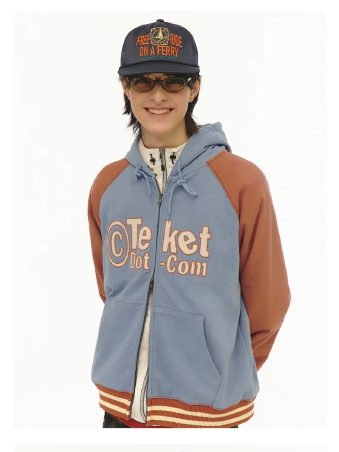 테켓 후드집업 Tilted Zip-Up Hoodie Orange 상품이미지1