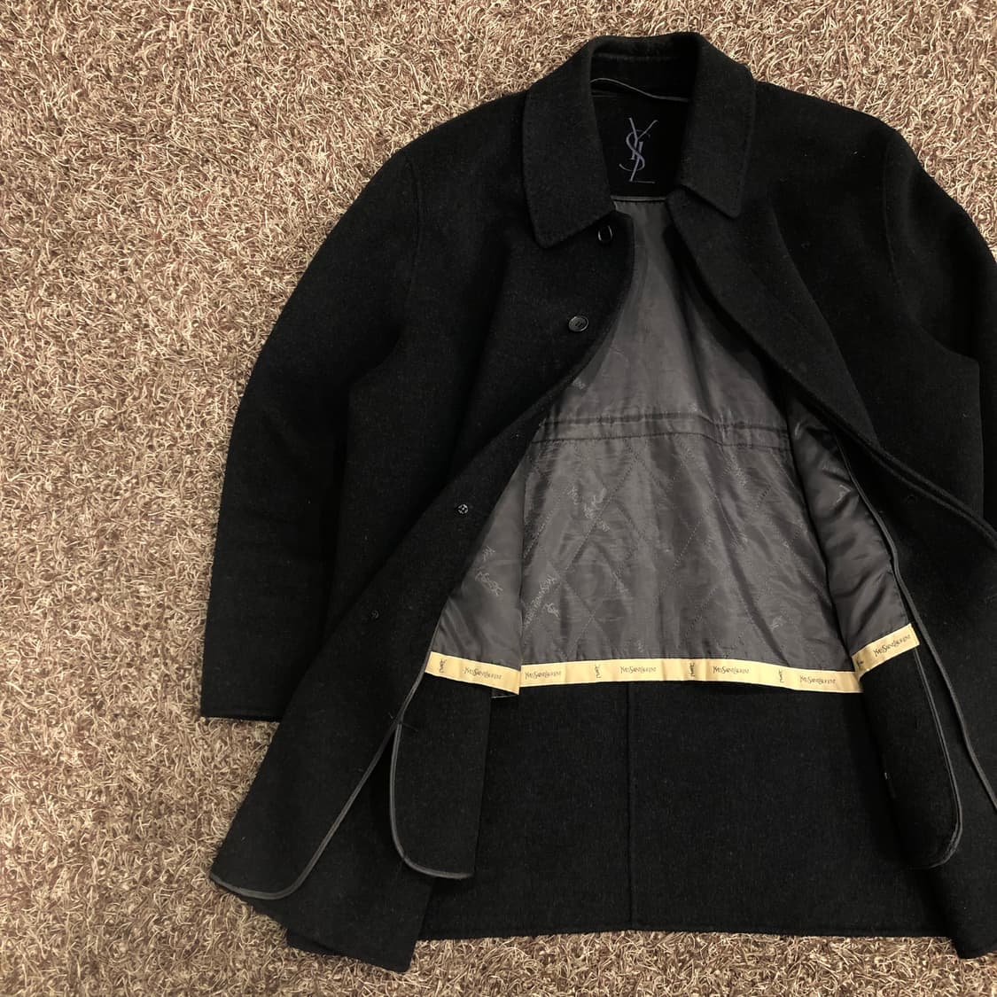 입생로랑 아카이브 울 미니멀 코트 상품이미지3