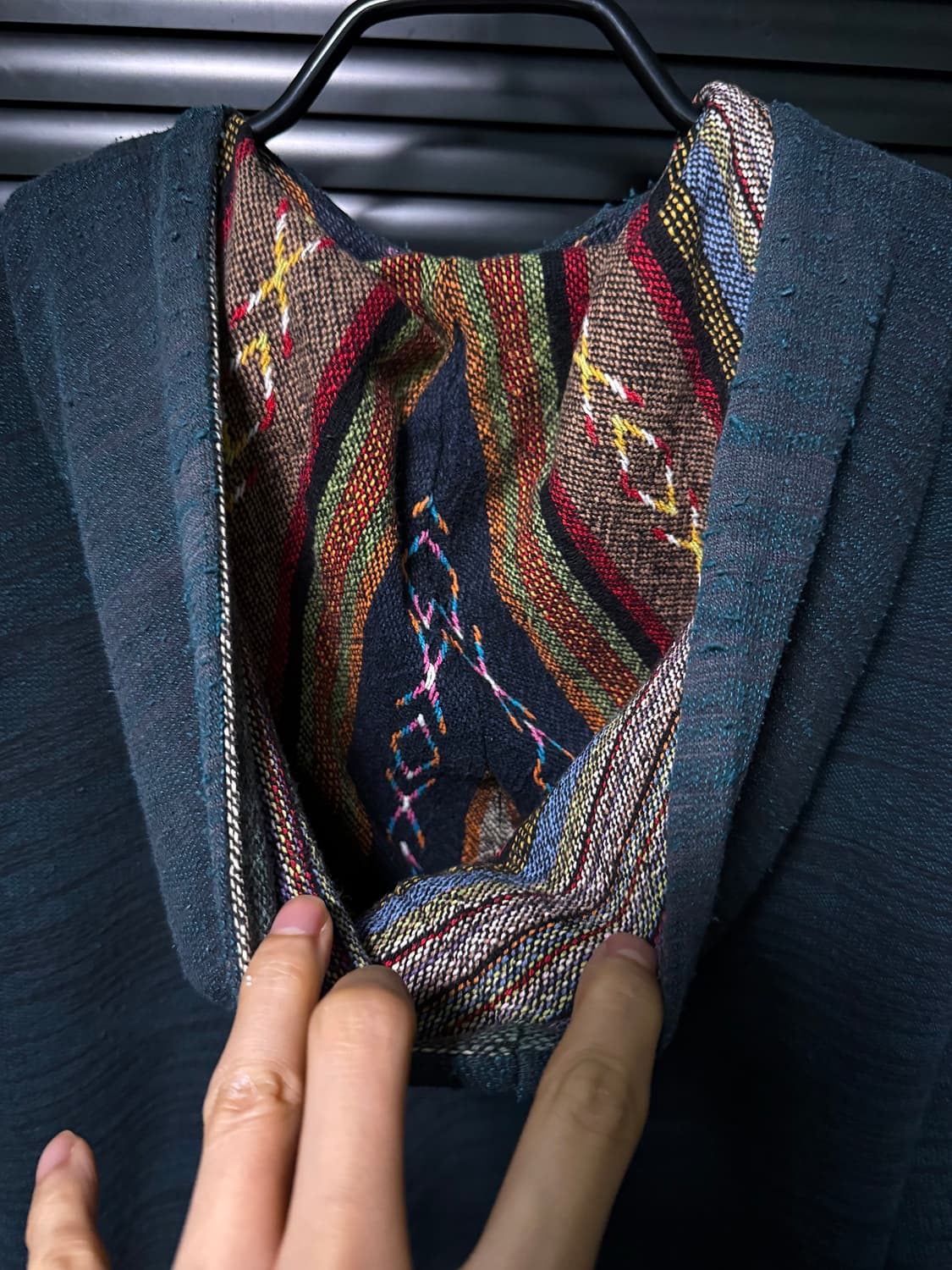 컬쳐 믹스 일본 브랜드 빈티지 청록색 에스닉 웨스턴 후드 집업 후디 XL 상품이미지6