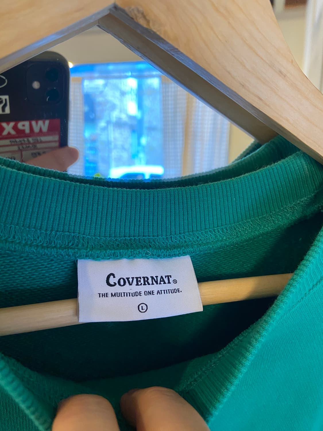 커버낫 C 로고 맨투맨 그린 상품이미지3