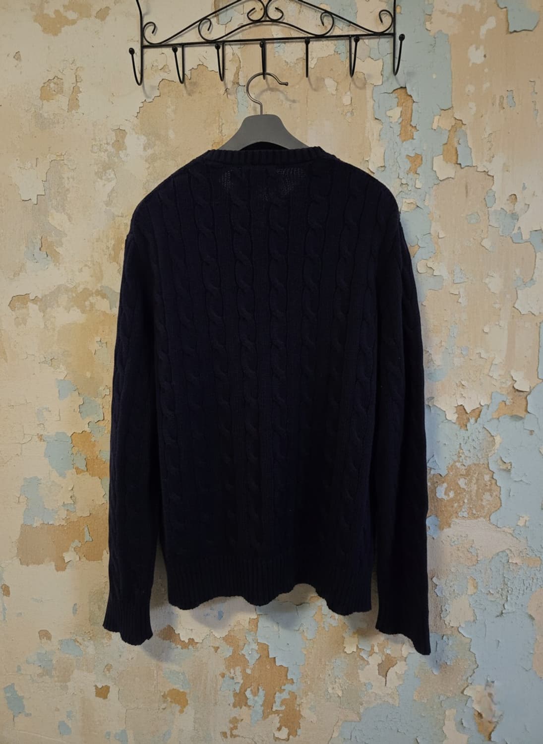 폴로 랄프로렌 케이블 니트 네이비 L 상품이미지2