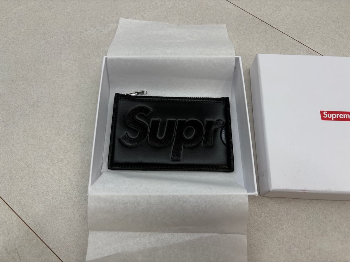 슈프림 레더 집 카드 홀더 지갑 (블랙) 상품이미지1