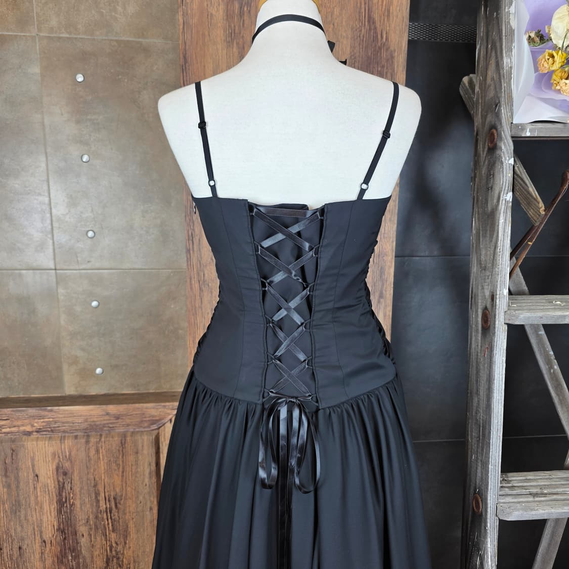 드레이프 드롭 웨이스트 원피스 상품이미지6