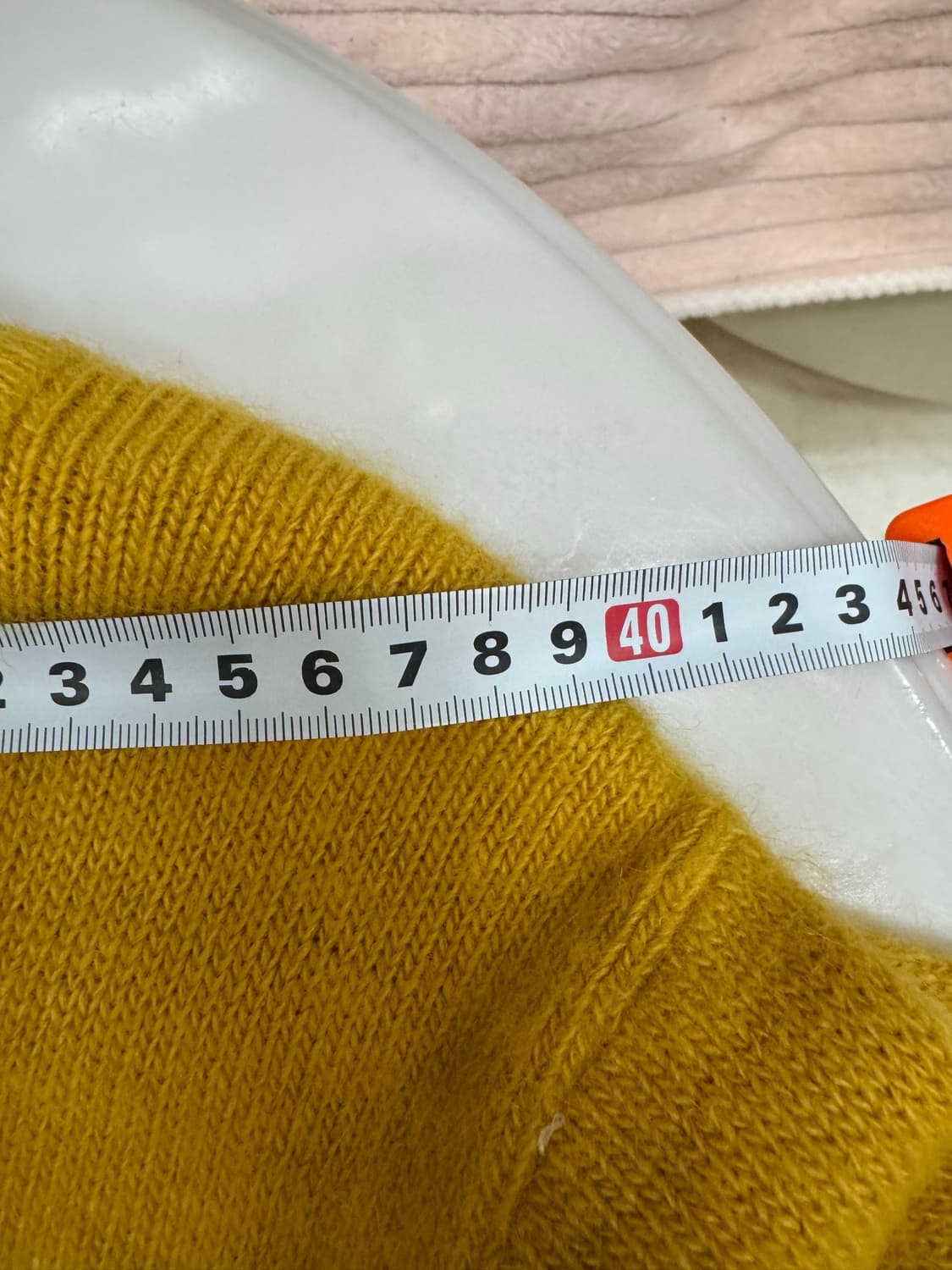 🧥 Lacoste 라코스테 헤어리 니트 스웨터 (머스타드 옐로우) 상품이미지8