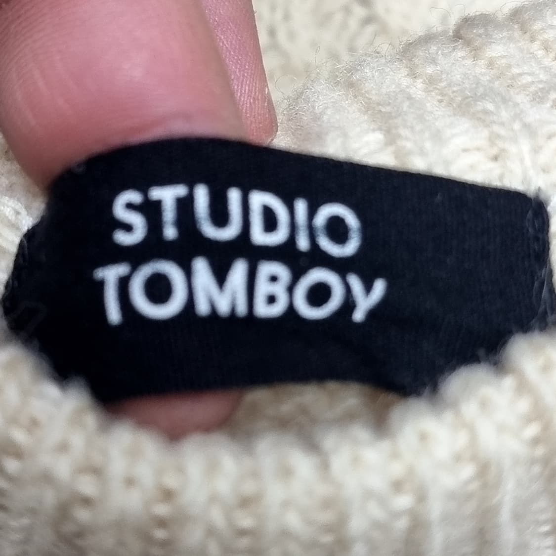 아이보리색 케이블 니트 스티브맥퀸 피셔맨 스웨터(105) 상품이미지9