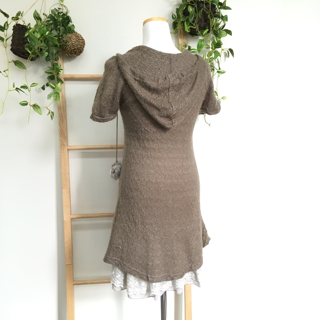 JPN/ 브라운원피스 레이어드원피스 모리걸원피스 폼폼원피스 상품이미지5