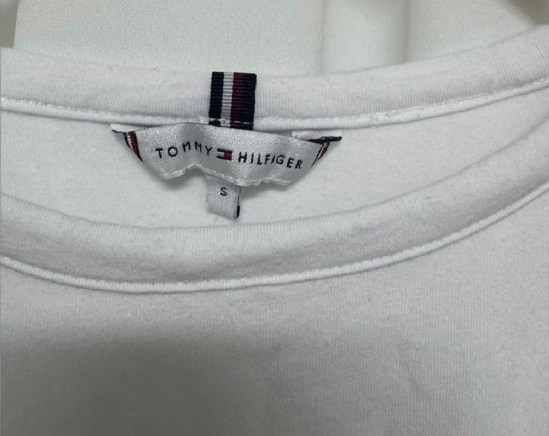 타미힐피거 흰색 기본 라운드티 상품이미지7