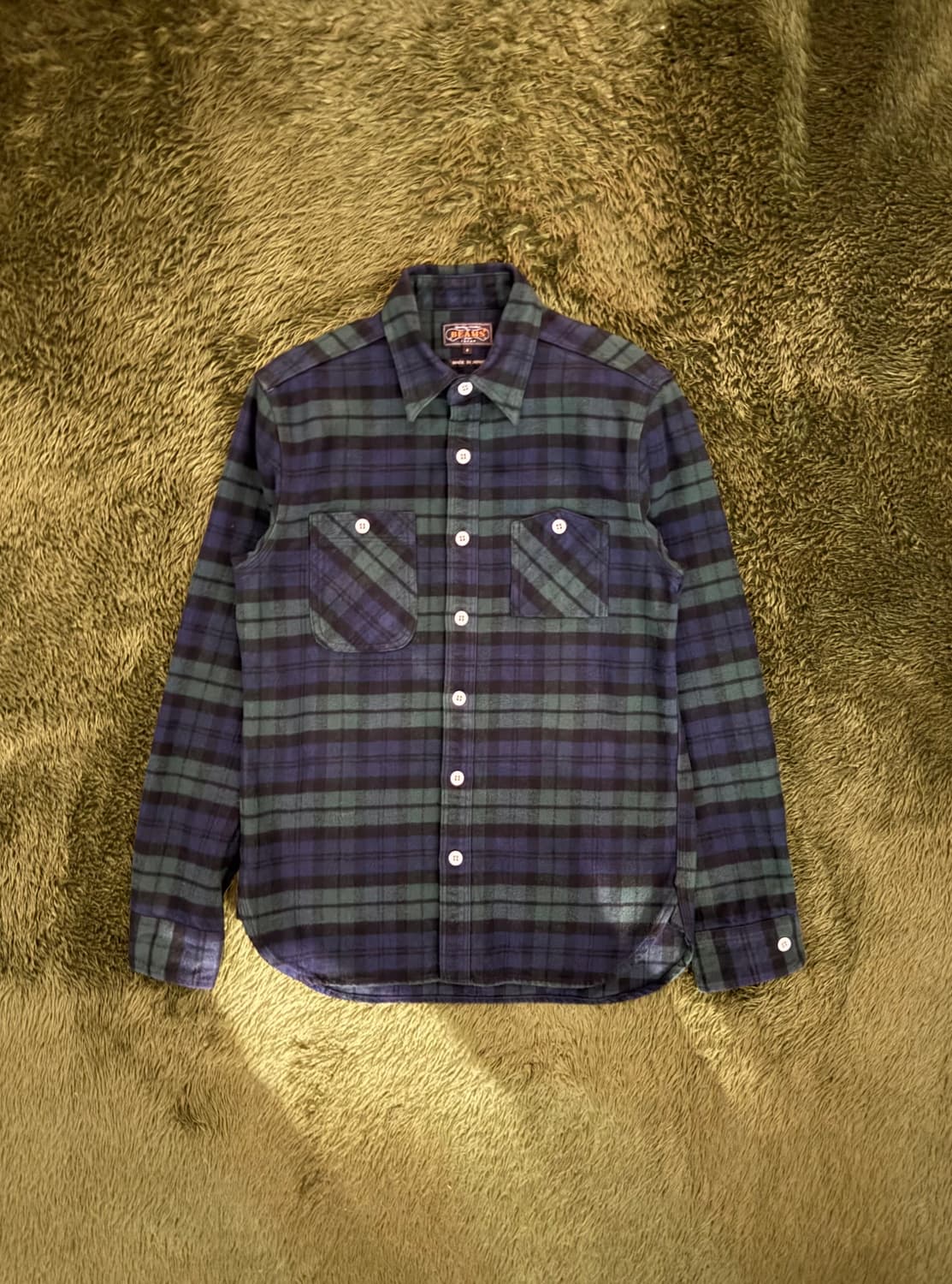 [S] BEAMS Plus 빔즈 플러스 헤비 블랙와치 플란넬 워크 셔츠 상품이미지1