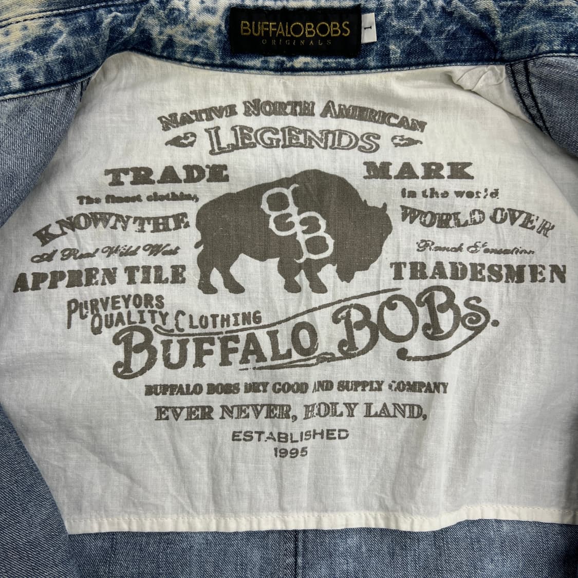 buffalo bobs 버팔로 밥스 케미컬 워싱 웨스턴 데님 셔츠  상품이미지4