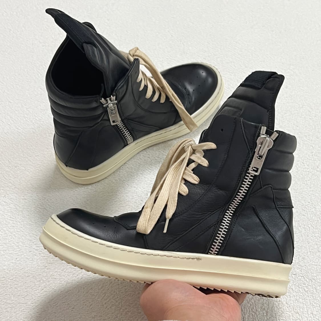 릭오웬스 15SS 지오바스켓 모노크롬 LPO 검검흰 상품이미지5