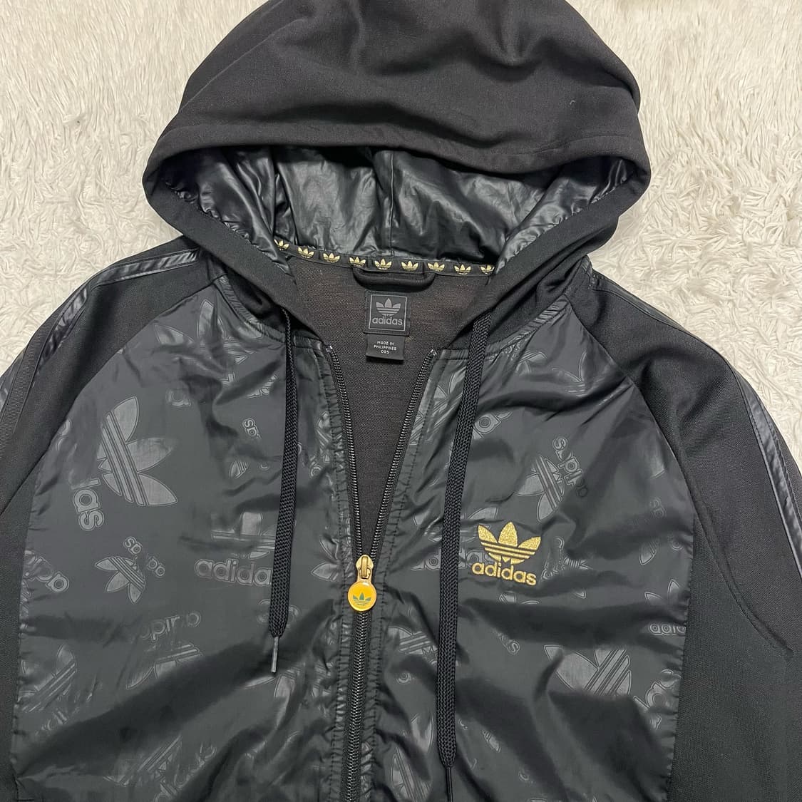 Adidas Firebird black gold glossy jersey 상품이미지5