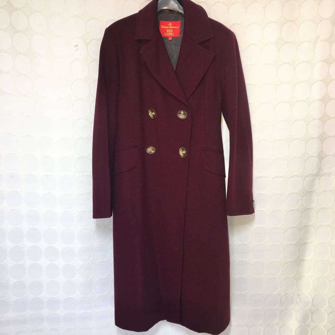 vivienne westwood 와인색 울 코트 상품이미지3