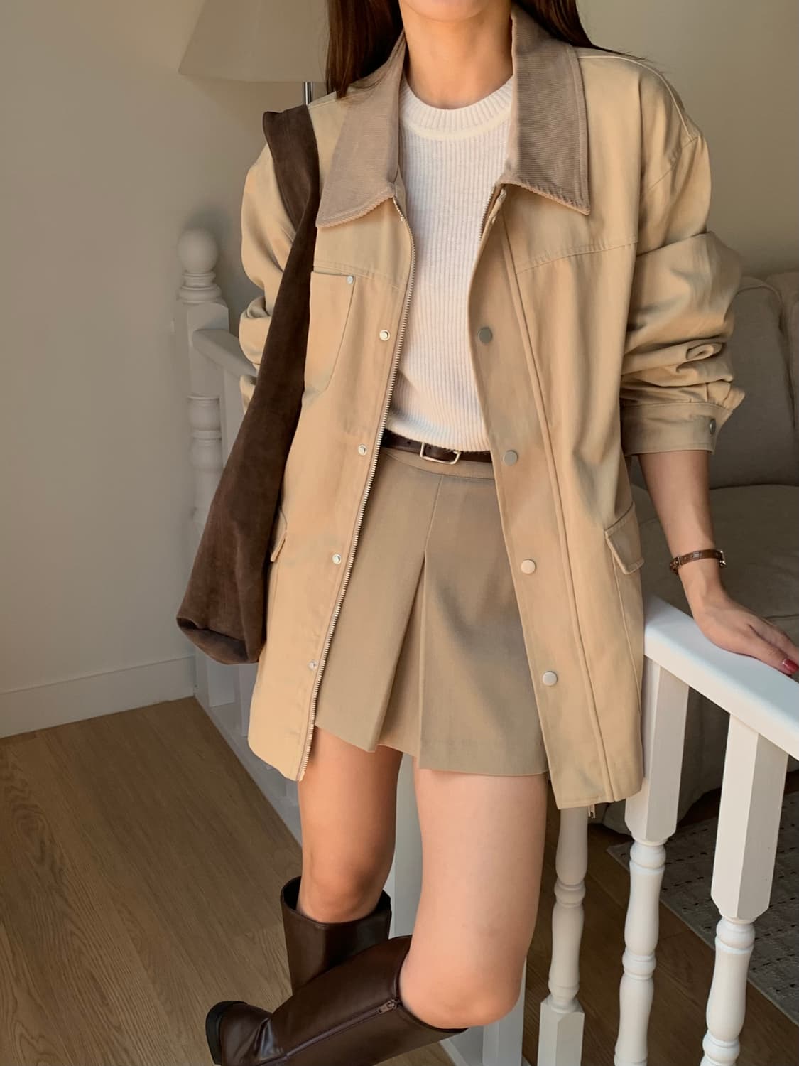 새상품) 사파리 헌팅자켓 하프 워크자켓 상품이미지1