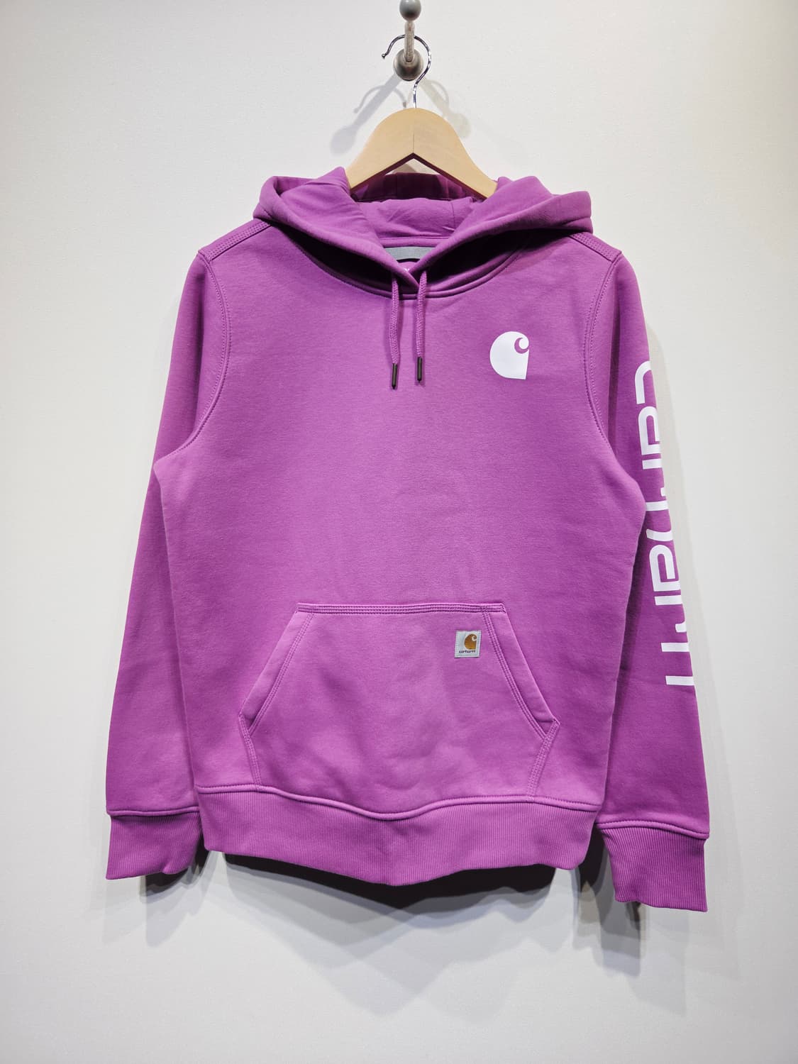 Carhartt 칼하트 여성 슬리브 로고 후드티 상품이미지2