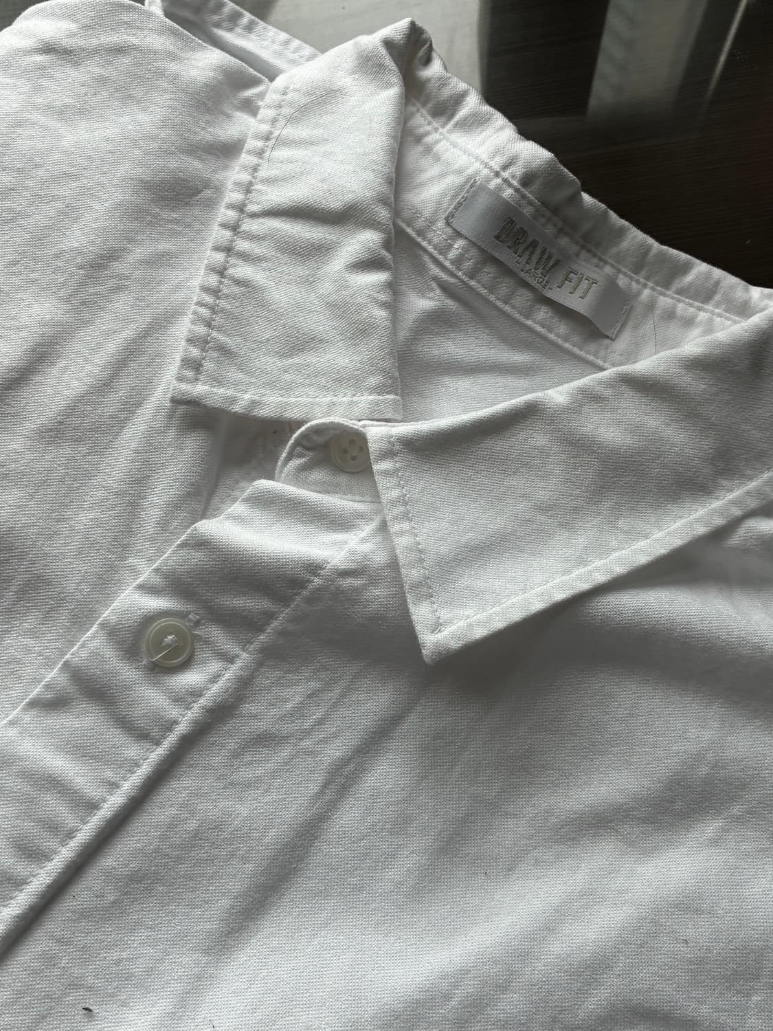 (L) 드로우핏 오버핏 옥스퍼드 셔츠 [WHITE] 판매 상품이미지9