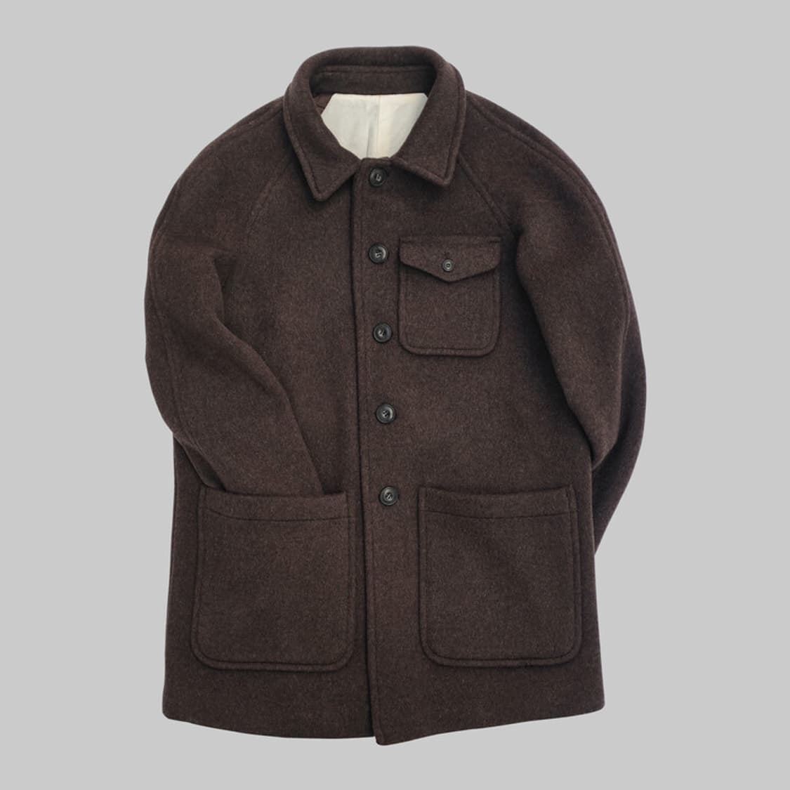 뗄라 멜튼 울 하프코트 상품이미지3