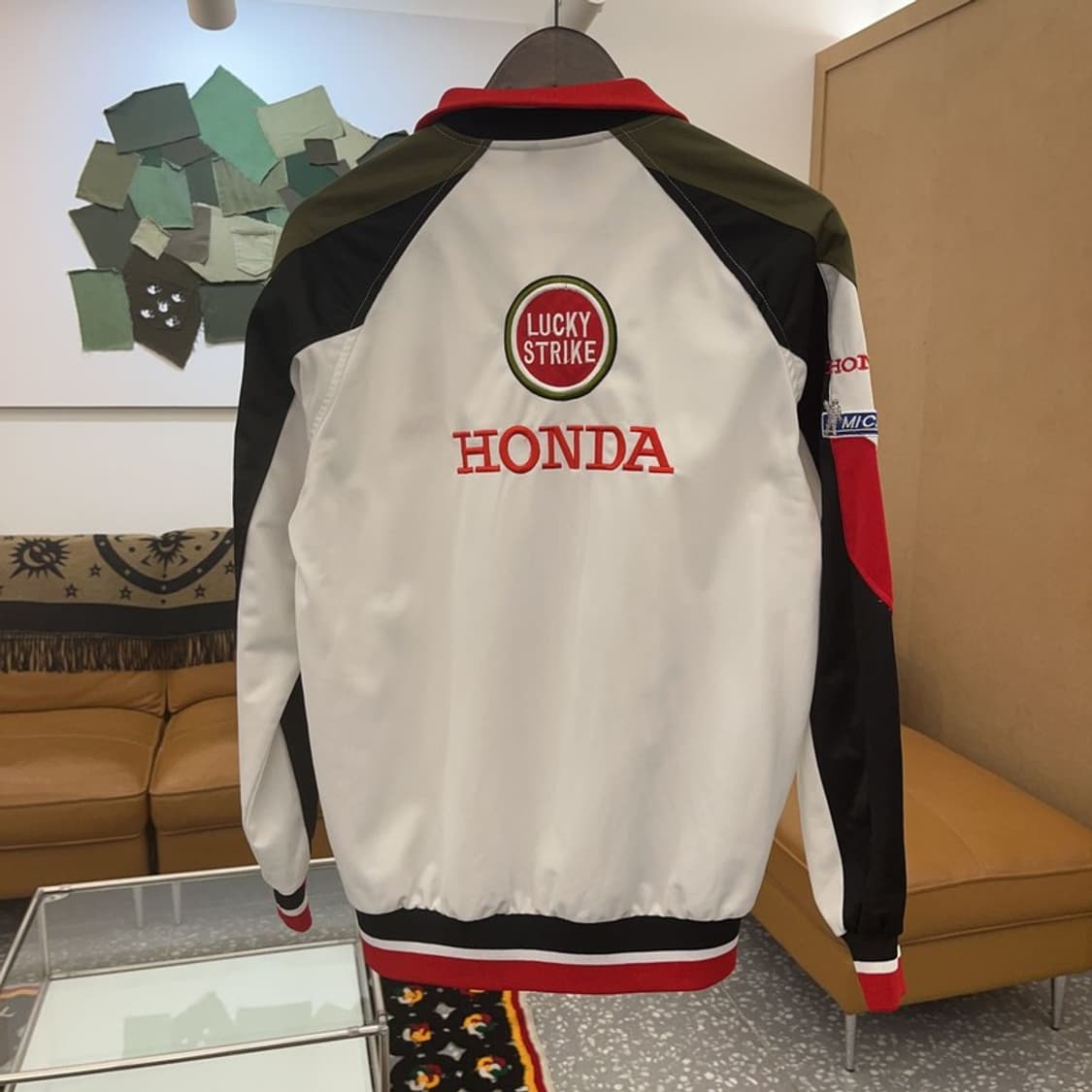 럭키스트라이크 혼다 올드스쿨 레이싱 바이크 져지 집업 L C07081 상품이미지4