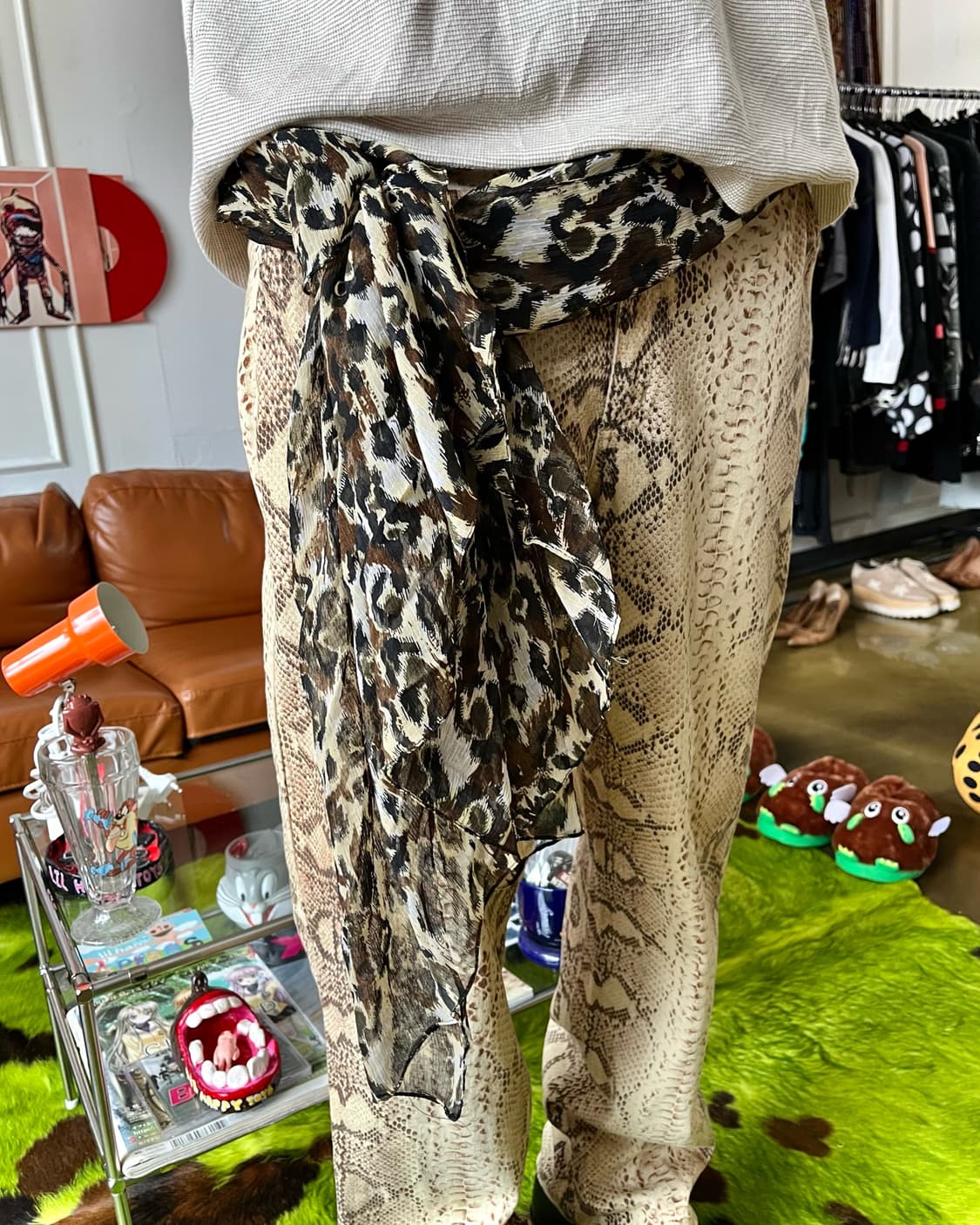 Indian Vintage Leopard Long Scarf 상품이미지2
