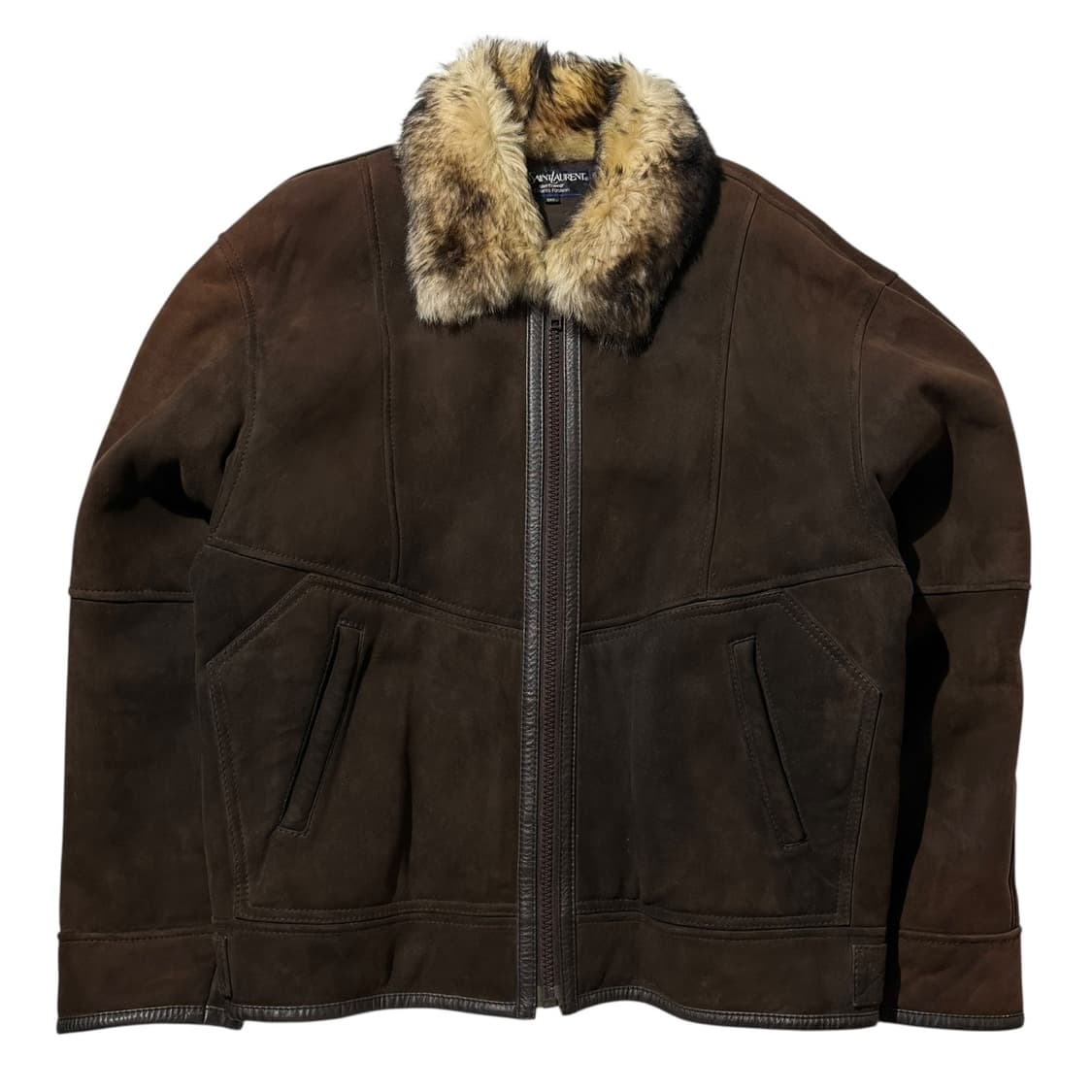 입생로랑 고트스킨 시어링 무스탕 싱글 자켓 상품이미지2