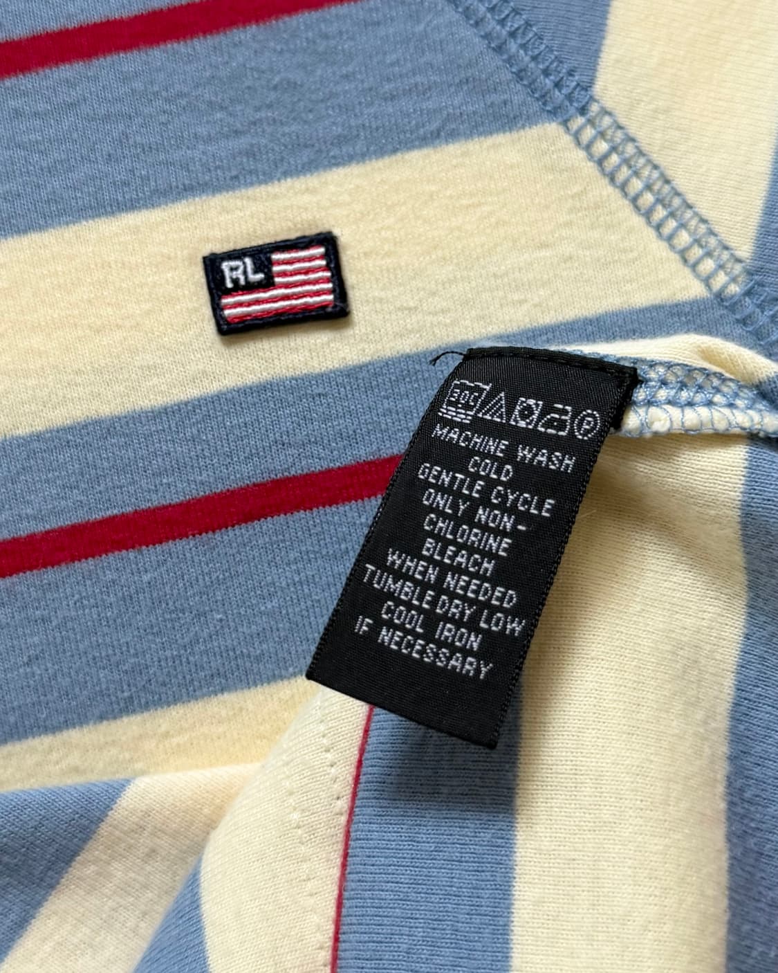 Polo 폴로 랄프로렌 진스 레드-스카이블루 스트라이프 티셔츠  상품이미지7