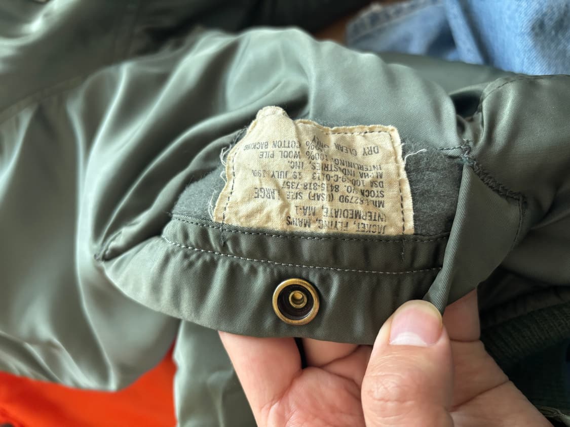 60s 오리지널 ma-1  Large 상품이미지9