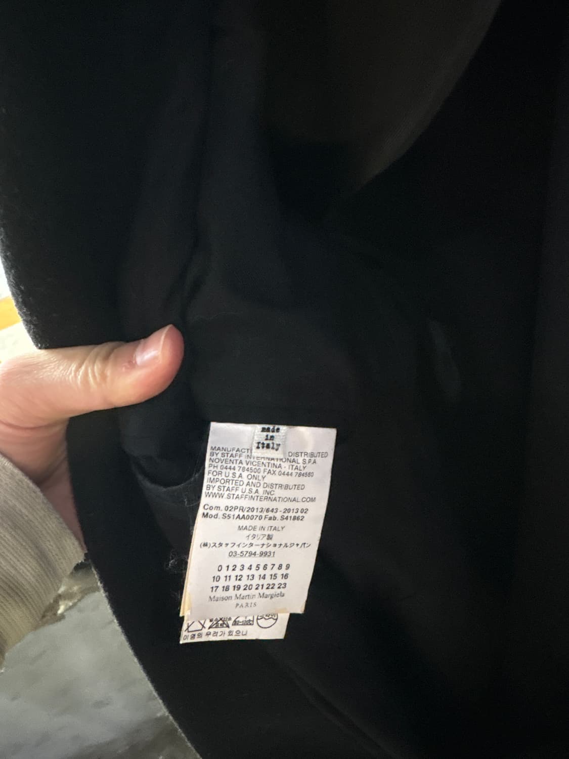 메종마르지엘라 셔링 소매 코트 블랙코트  상품이미지5