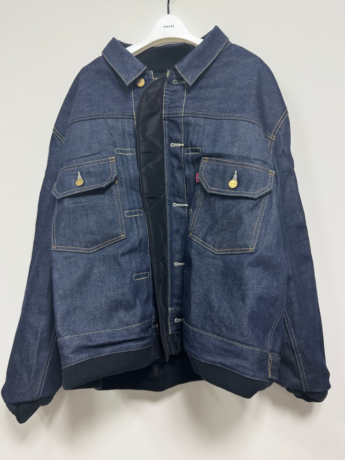 사카이 x 리바이스 리버시블 블루종 3 사이즈 상품이미지3