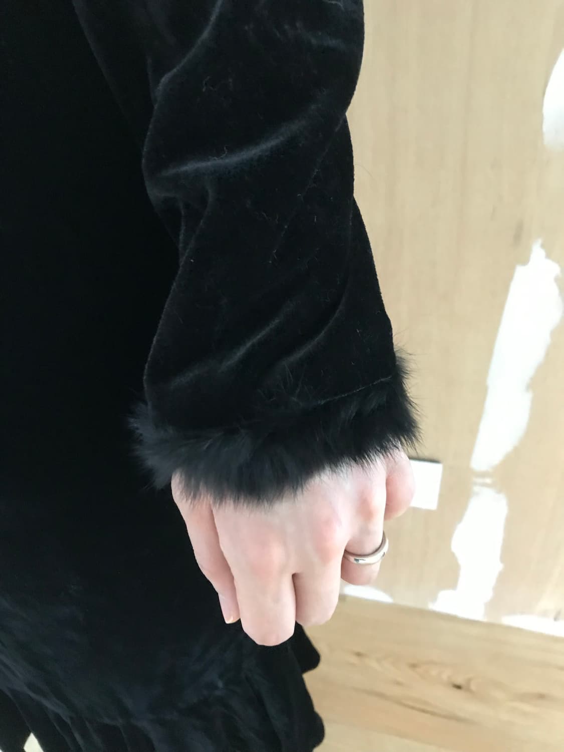 vintage velvet fur cardigan 상품이미지4