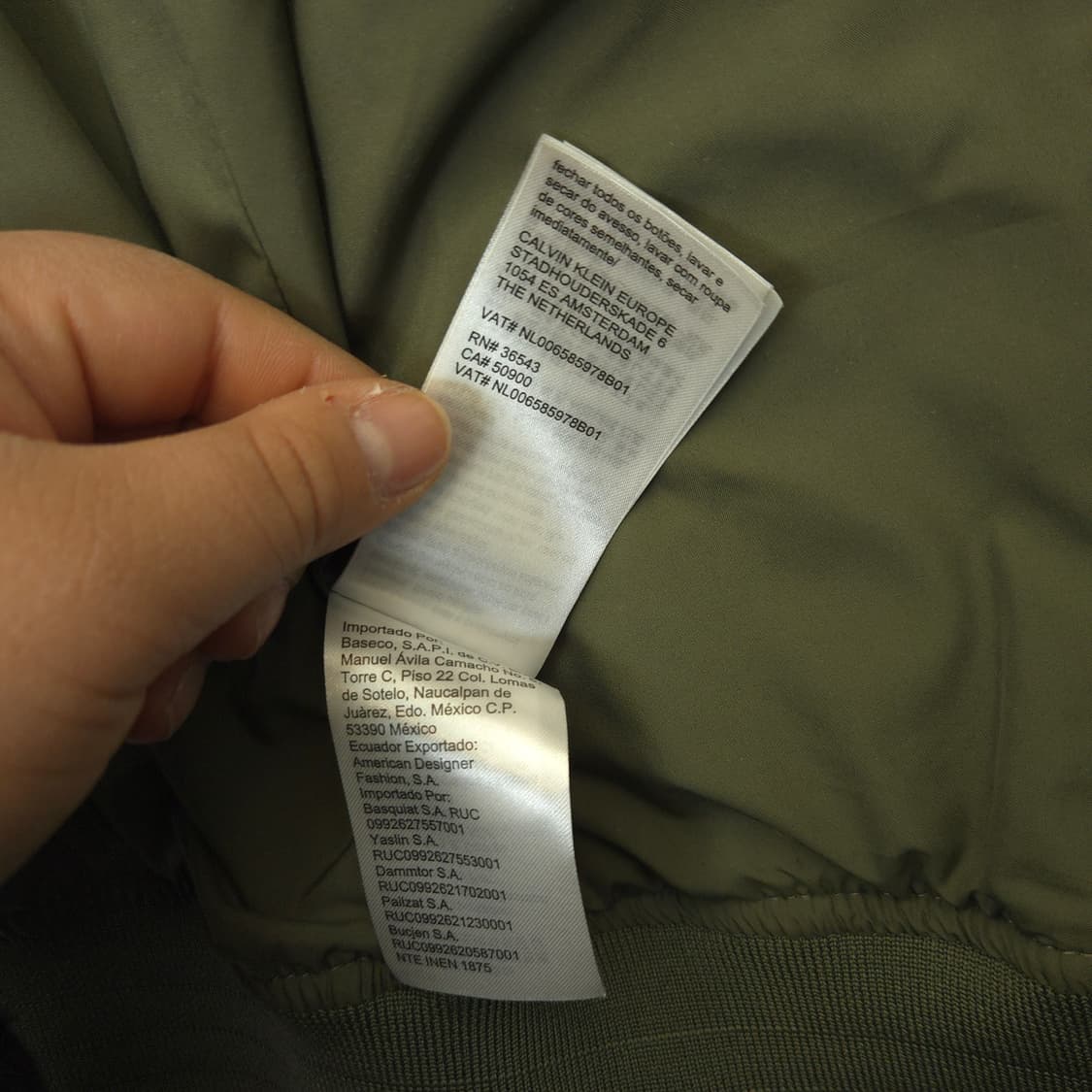 캘빈클라인 카키 봄버 자켓 xs 상품이미지8