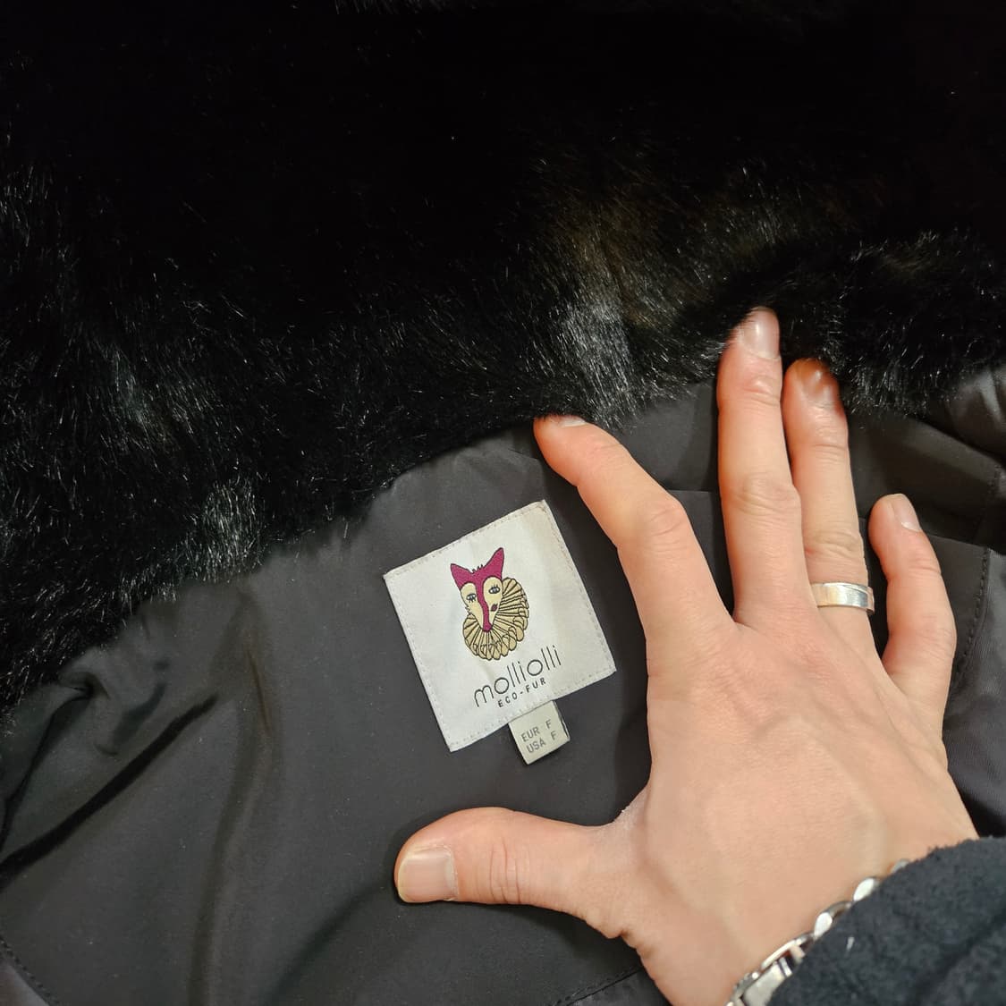 몰리올리(Molliolli) 사이드 퍼 라인 후드 자켓 상품이미지8