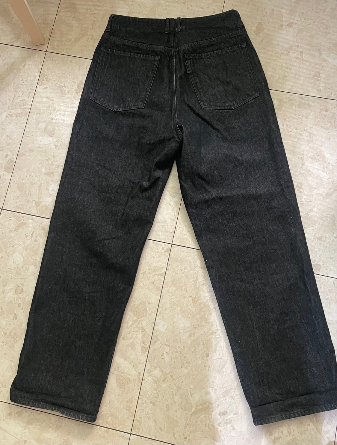 포터리 원워시드 와이드 데님 (블랙 2) 상품이미지2