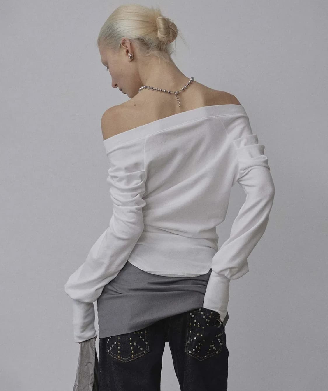 스컬프터 Princess Off-Shoulder Tee White 상품이미지3