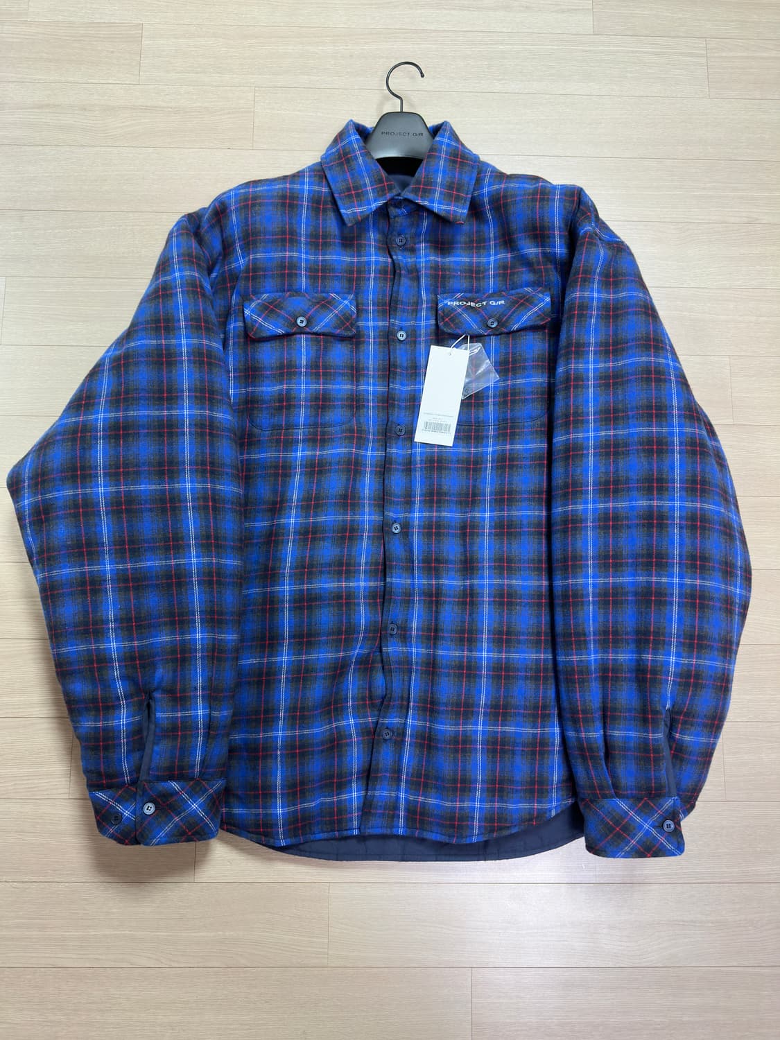 (1) 프로젝트gr 리버시블 패디드 체크셔츠 네이비 상품이미지2