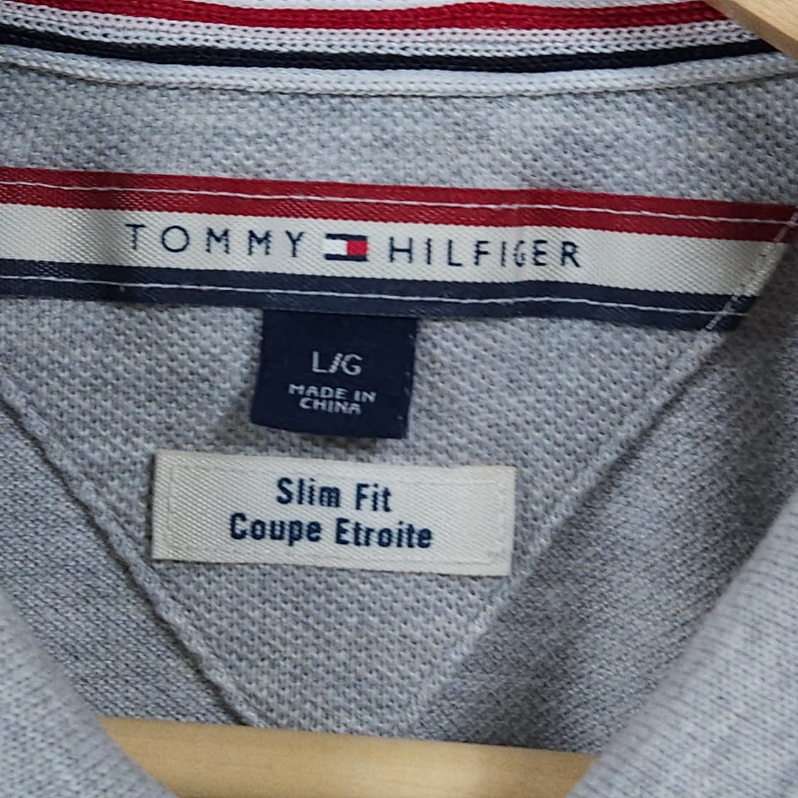 105)TOMMY 타미 힐피거 반팔 카라티 그레이 상품이미지3
