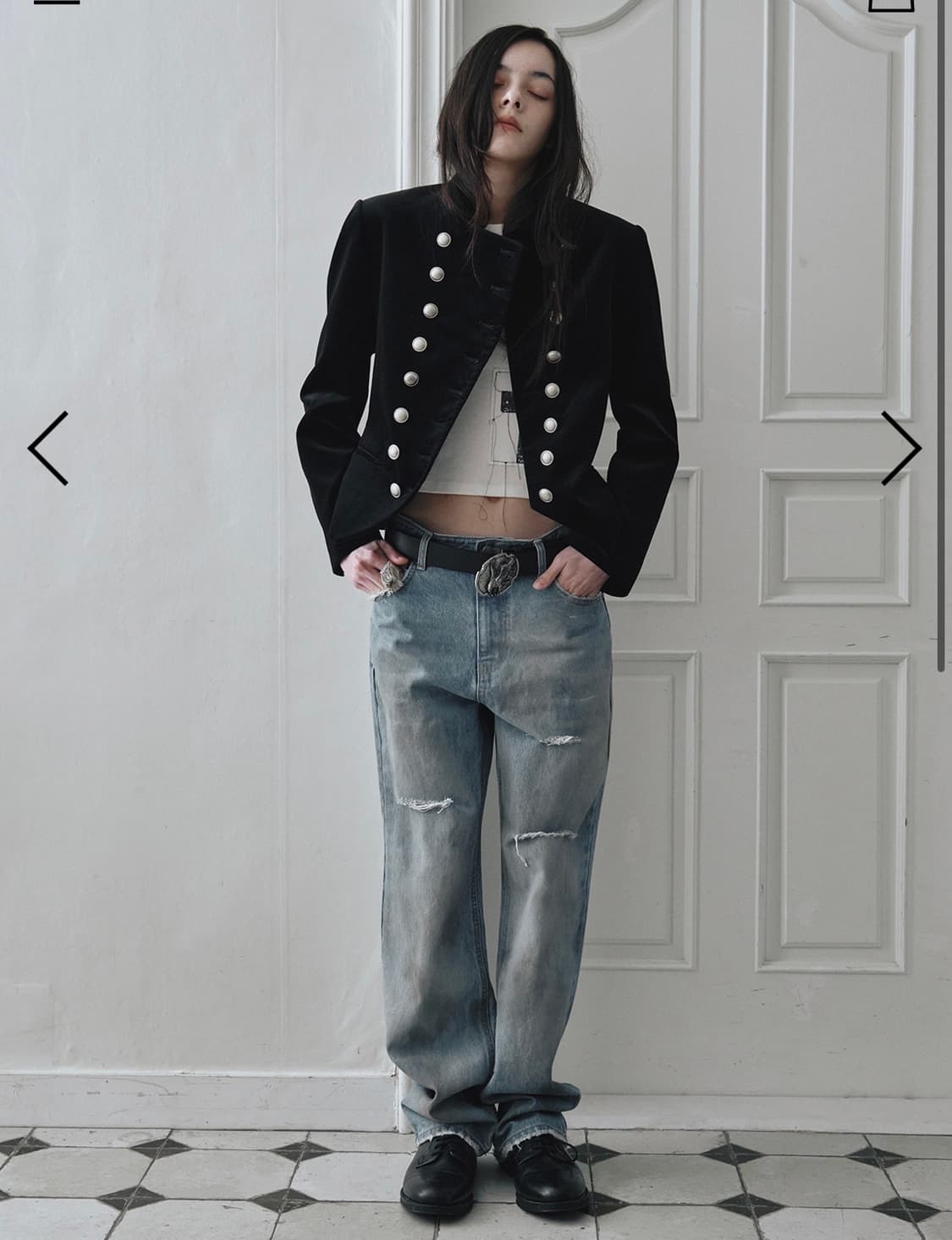 데어드 벨벳 자켓 dared VELVET OFFICER JACKET 상품이미지2