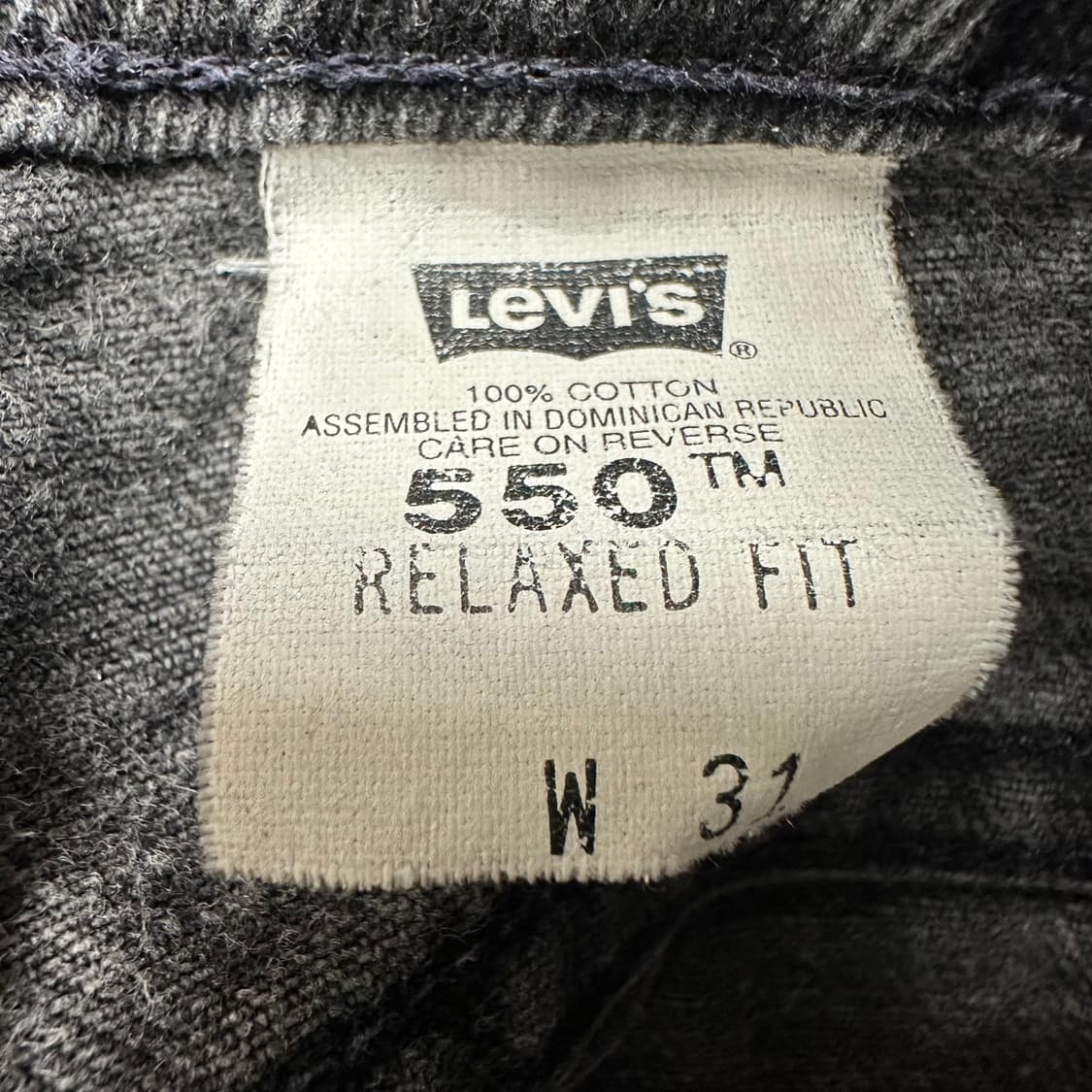 90’s 리바이스 550 오렌지탭 흑청 반바지 상품이미지5