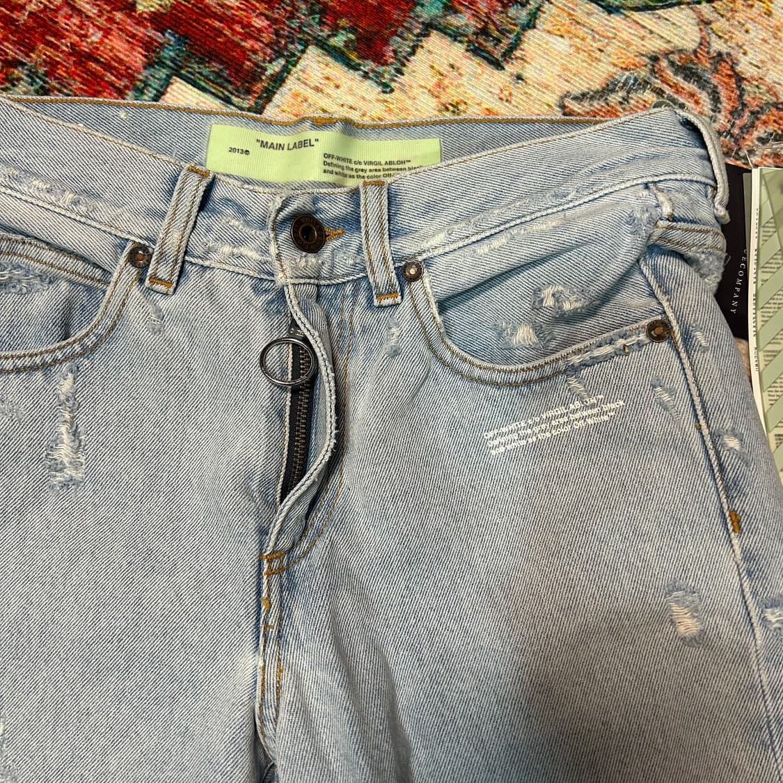 [29] ✨새상품✨오프화이트 슬림핏 디스 데님팬츠  상품이미지8