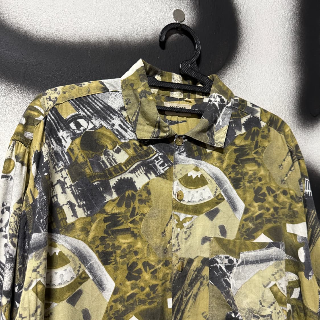 VTG 빈티지 빅사이즈 유럽풍 패턴 원포켓 긴팔 셔츠 상품이미지3