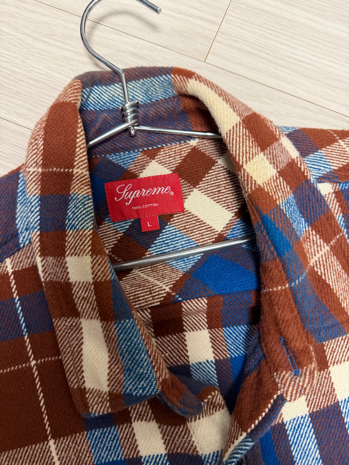 슈프림 플란넬셔츠 라지 상품이미지2