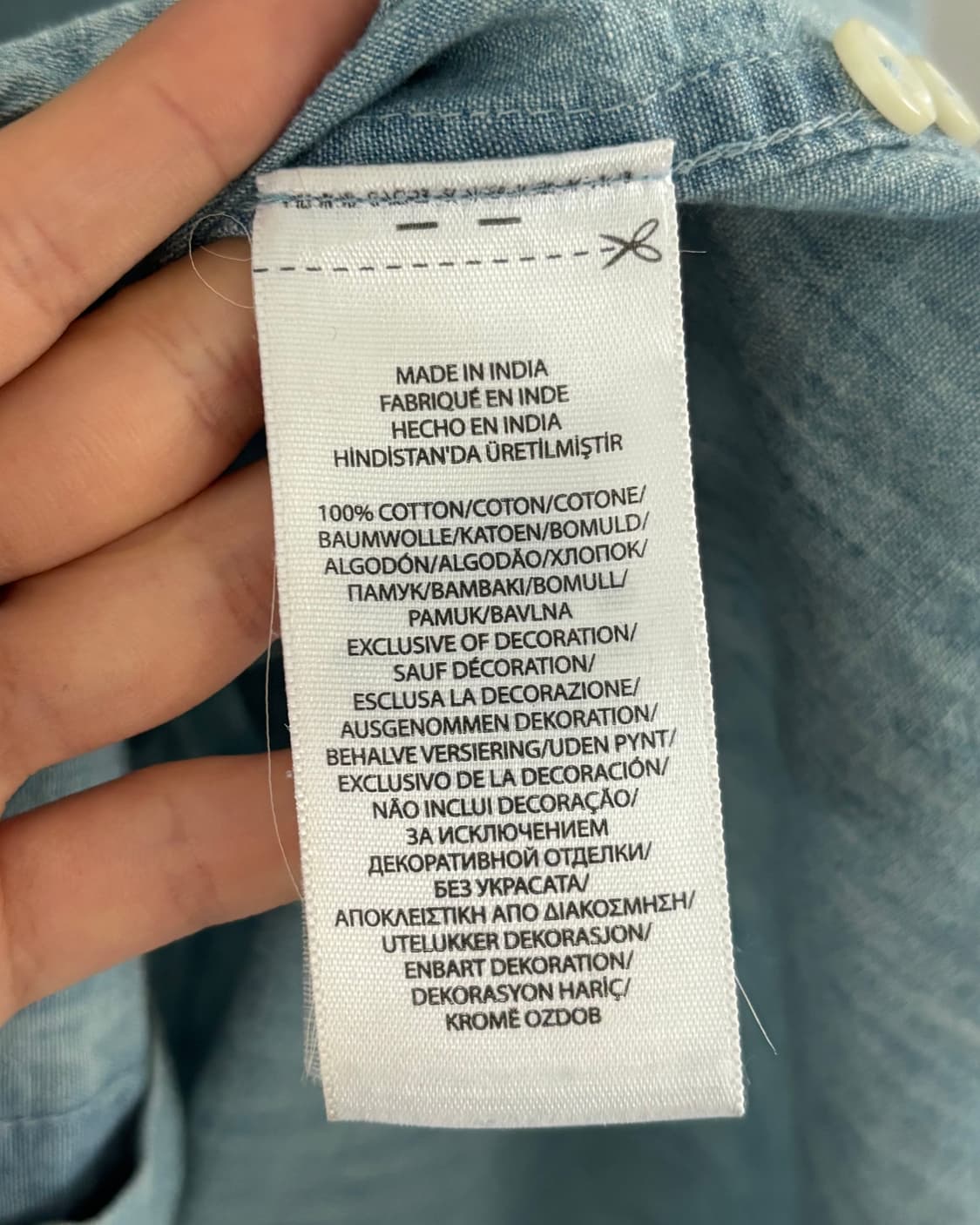 Polo 폴로 랄프로렌 신형라벨 연청 샴브레이 셔츠 상품이미지6