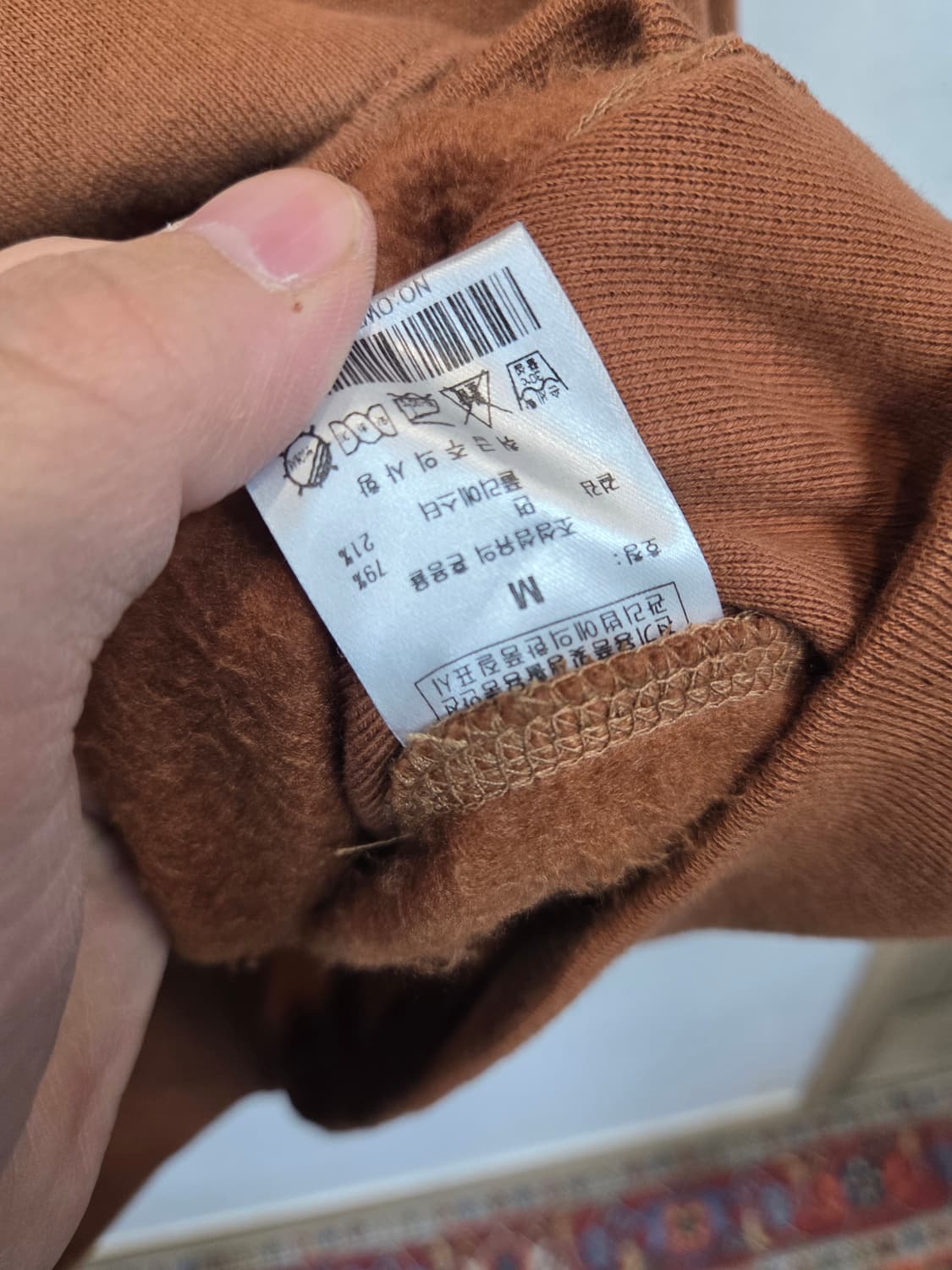 오버캐스트 레터링 로고 기모 후드티 M 오버핏  상품이미지4