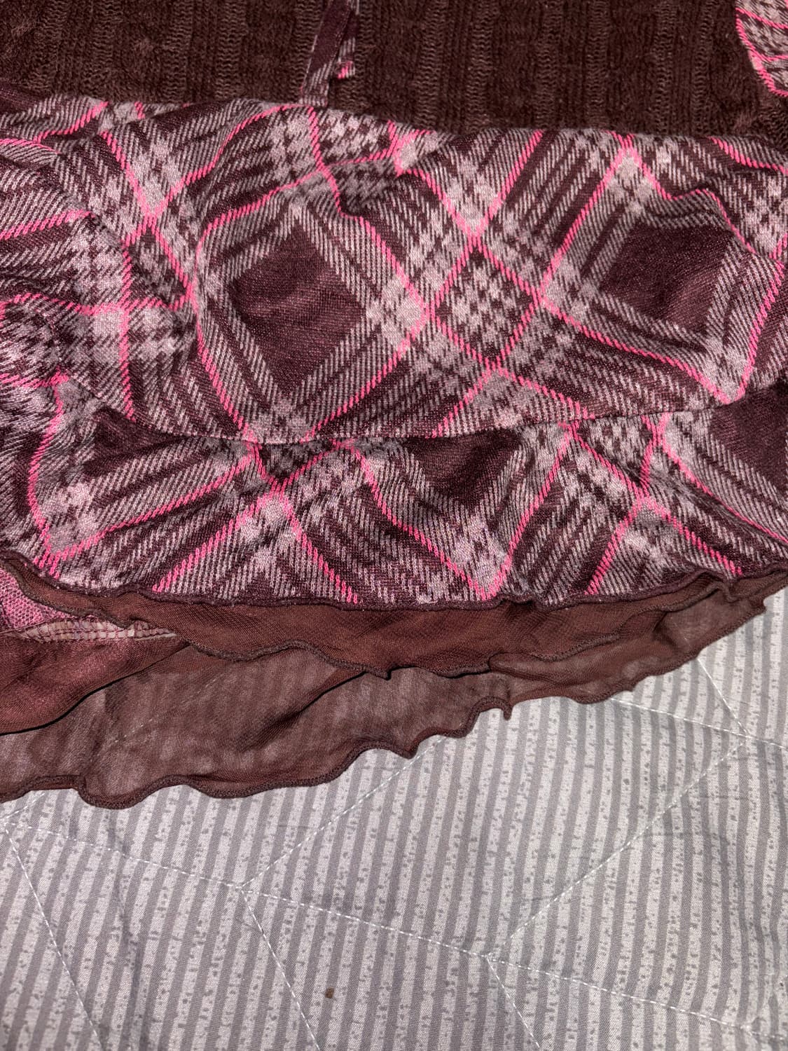 브라운 아가일 패턴 탑 상품이미지6