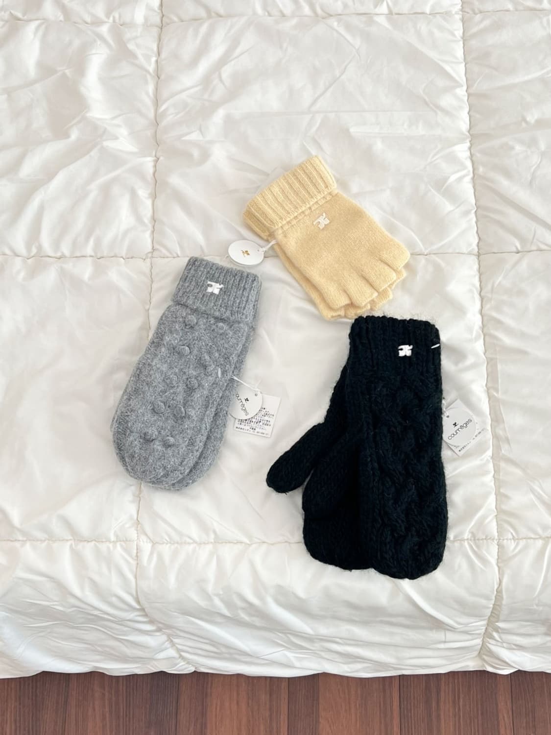 [새상품] courreges / 꾸레쥬 그레이 벙어리 장갑  상품이미지8