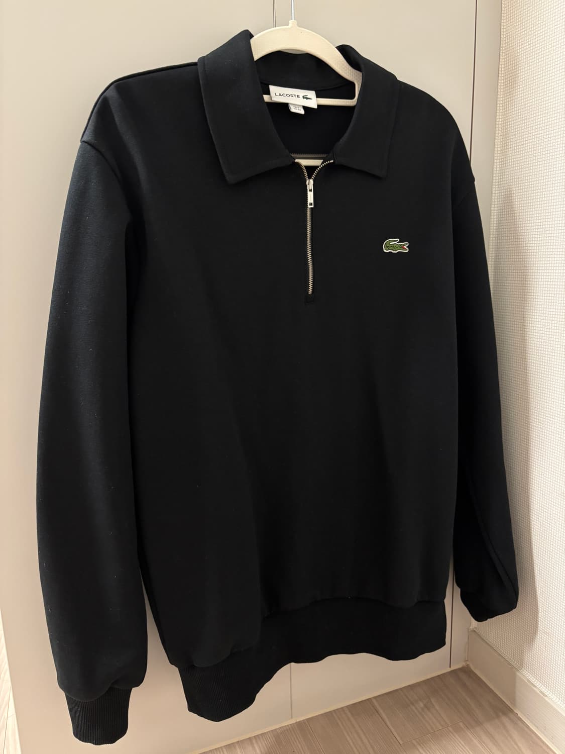 라코스테 카라 맨투맨 90 (xs) 블랙 상품이미지1