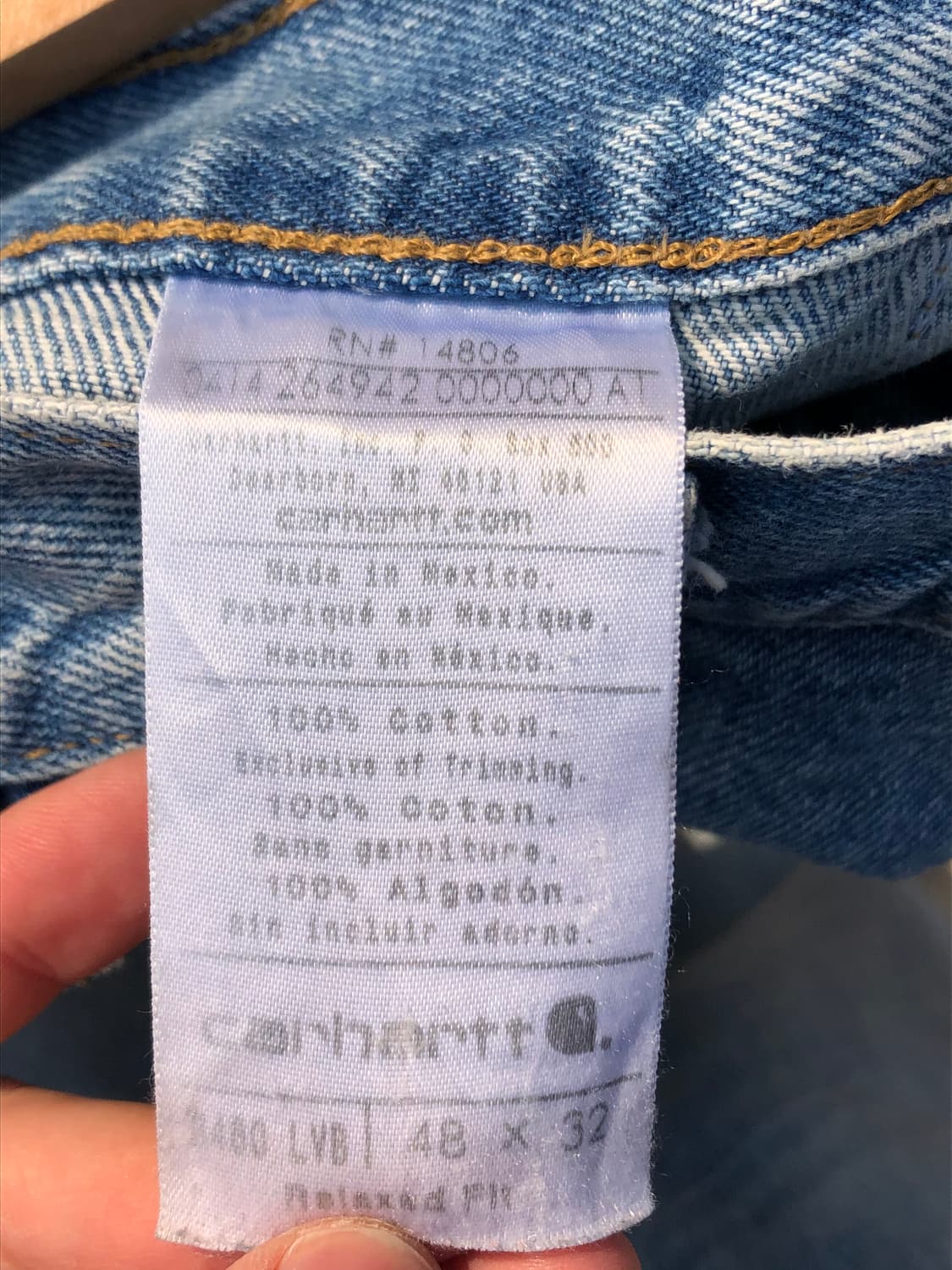 칼하트 B460 릴렉스드 핏 빈티지데님(48 x 32) 상품이미지3