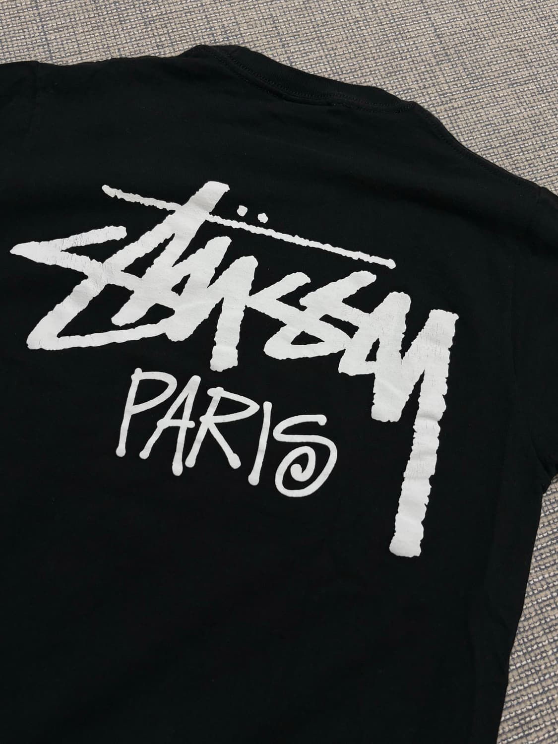 stussy paris 스투시 파리 티셔츠 블랙 s 판매해요 상품이미지2