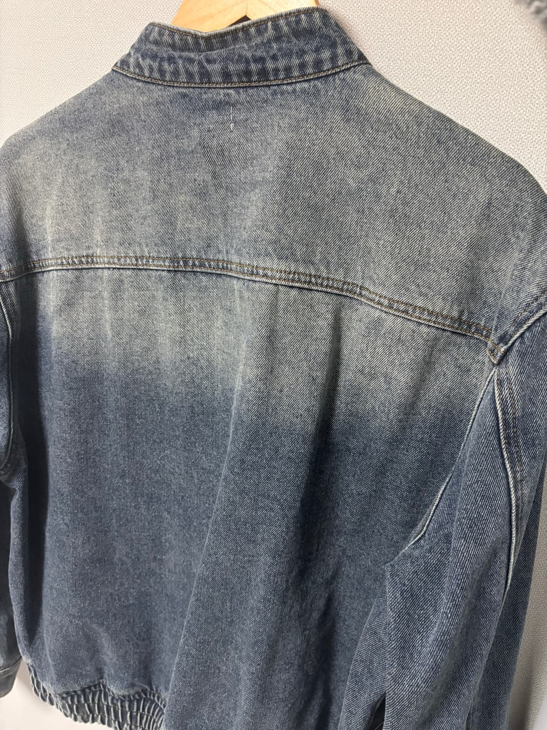 87-STAN116 [뉴트로] 빈티지 워시드 더블 라인 데님 자켓 빈티지 상품이미지3