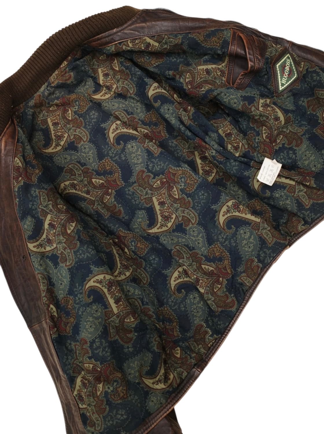 80s 휴고보스 카우하이드 레더 자켓 상품이미지6