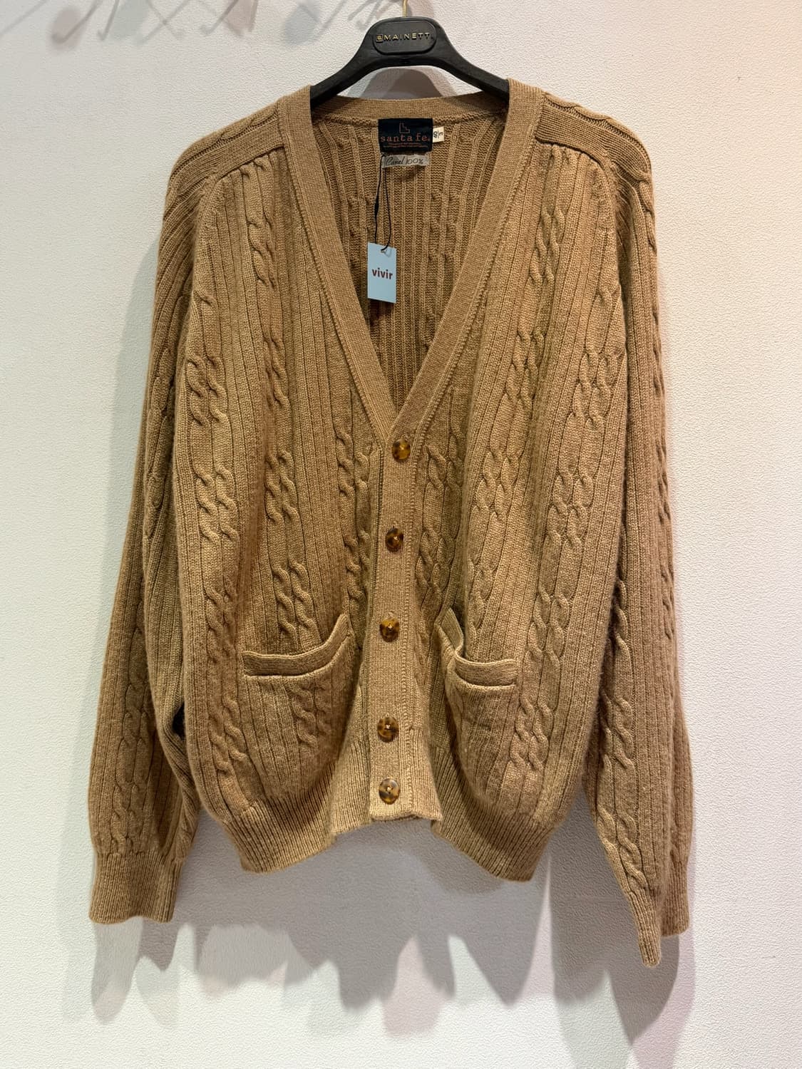 Santa fe CAMEL 100% 가디건 상품이미지1