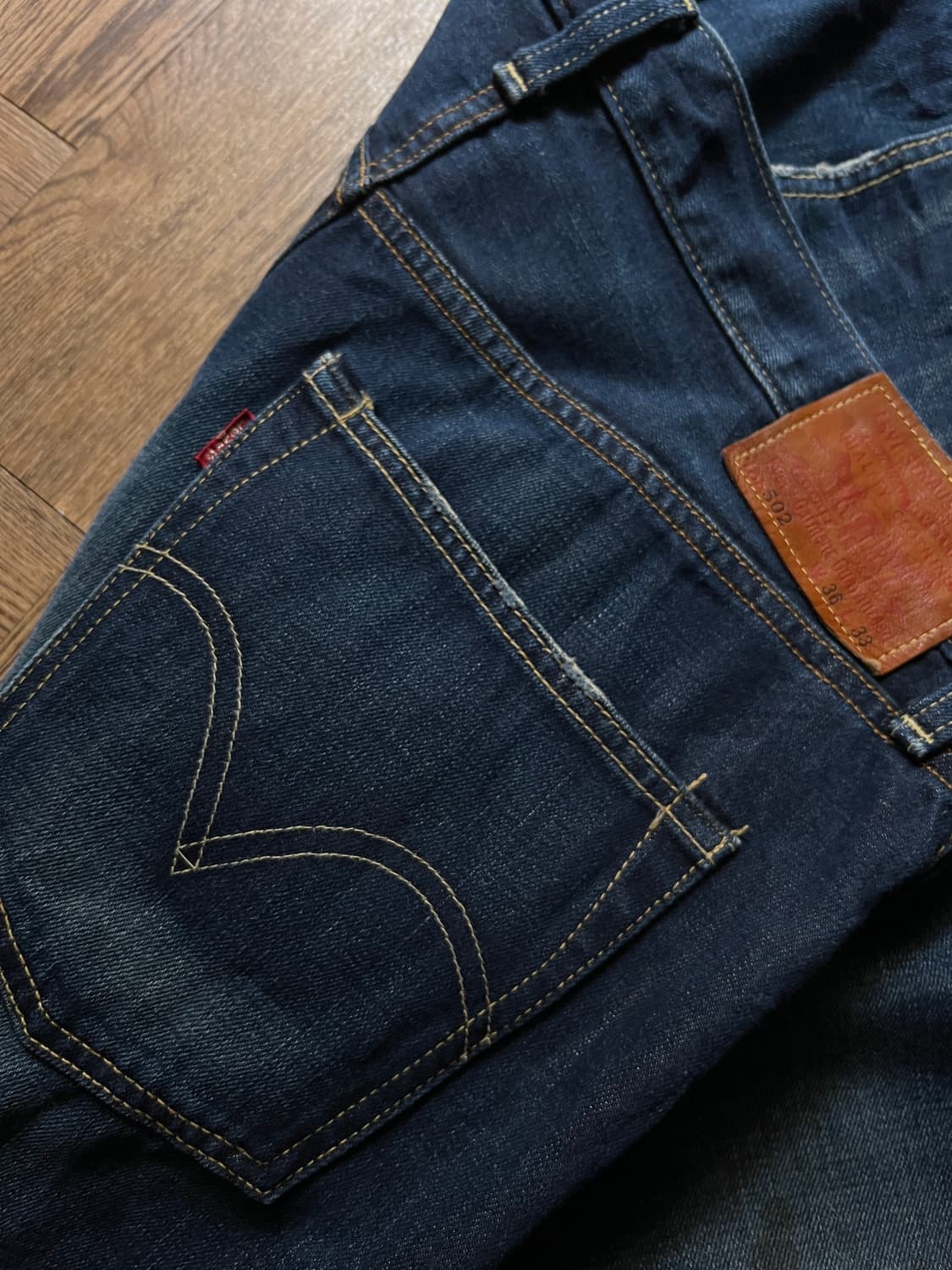 [36]00's 리바이스 재팬 502 빈티지 워싱 셀비지 데님 팬츠 상품이미지7